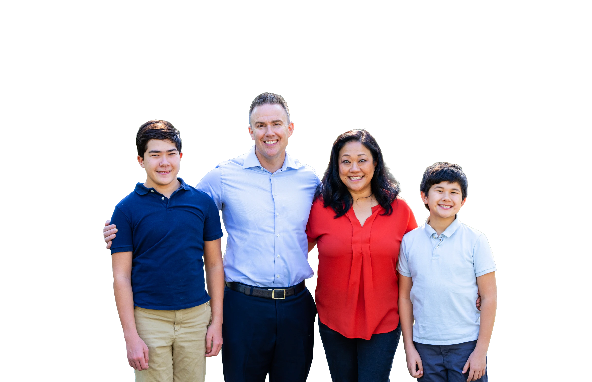 Tim Gaspar with Christina and their sons